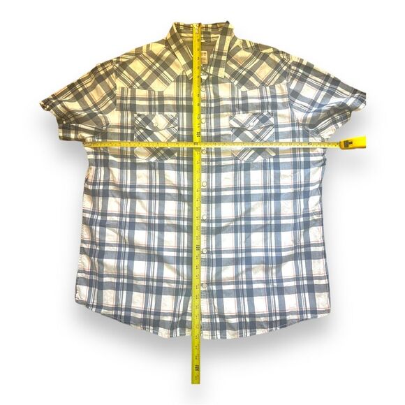 Mission Men’s Pearl Snap Short Sleeve Athletic Fit Button Down Size XXL Western - Picture 6 of 9